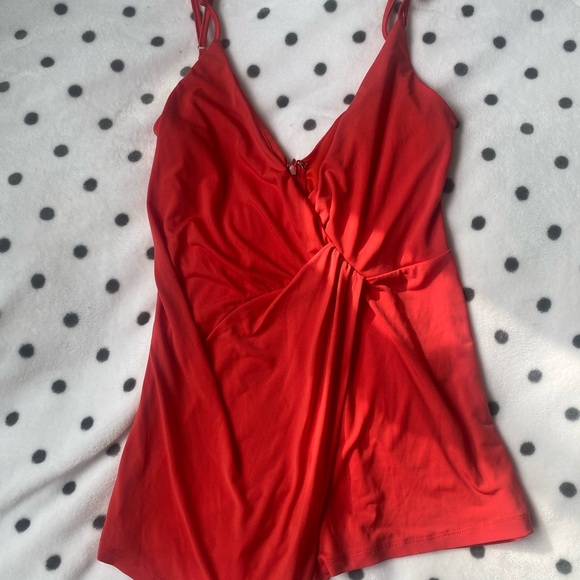 Coral Mendocino Romper Dress - Picture 2 of 4